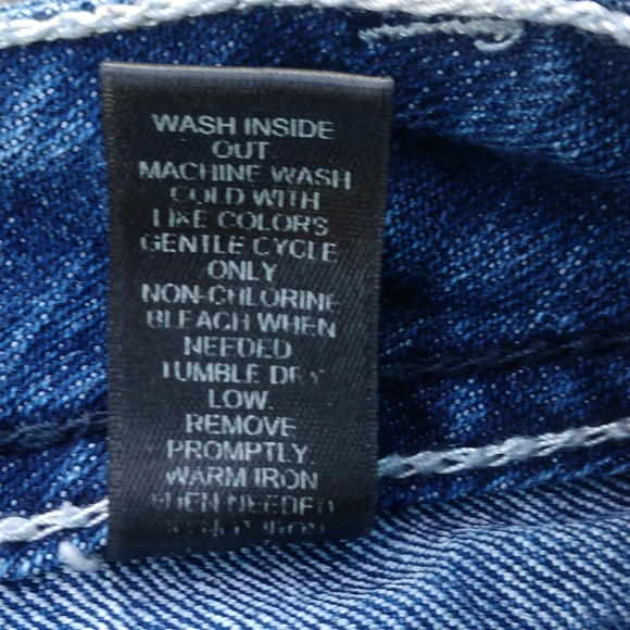 Cato Jean shorts blue bling 4 Pockets zip size 18 - Picture 3 of 9